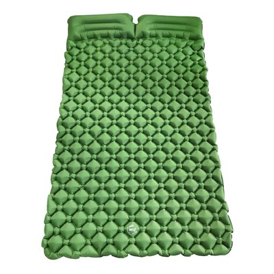 Двомісний надувний карімат похідний, туристичний WCG для кемпінгу (зелений) m13(g) фото