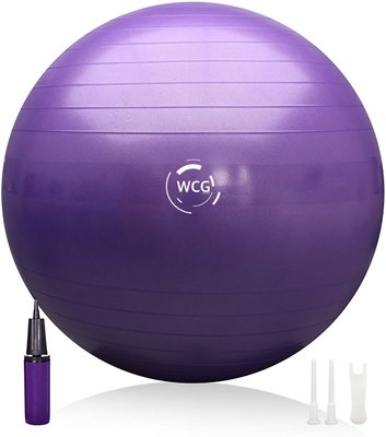 М'яч для фітнесу (фітбол) WCG 55 Anti-Burst 300кг Фіолетовий + насос Anti-Burst-004 фото