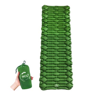 Великий надувний карімат похідний, туристичний WCG для кемпінгу (зелений) m08(g) фото
